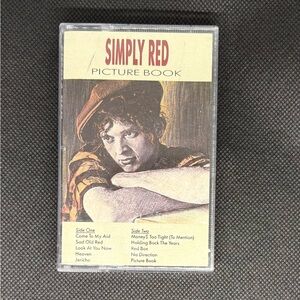 Vintage Simply Red Picture Book Cassette Tape (1985 Elektra)